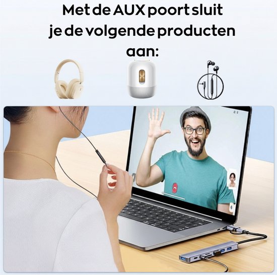 YAE USB C Hub - 8 in 1 Hub