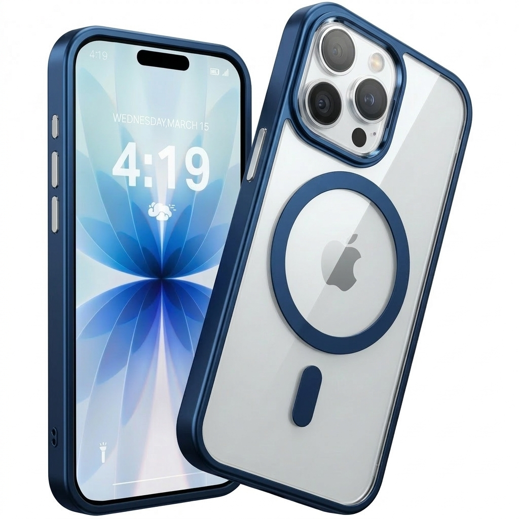 Iphone 16 Hoesje Donker Blauw